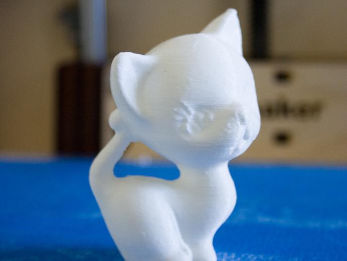 白色的猫咪 3D打印图片