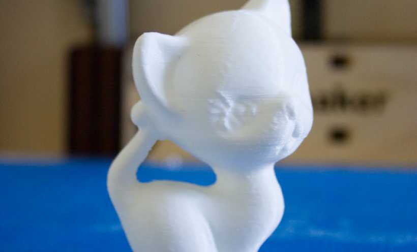 白色的猫咪 3D打印实物照片