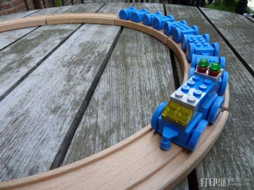 乐高玩具火车 车厢导轨全套 3D打印模型渲染图