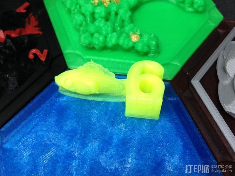 游戏《卡坦岛》中Chevron鱼模型 3D打印模型渲染图