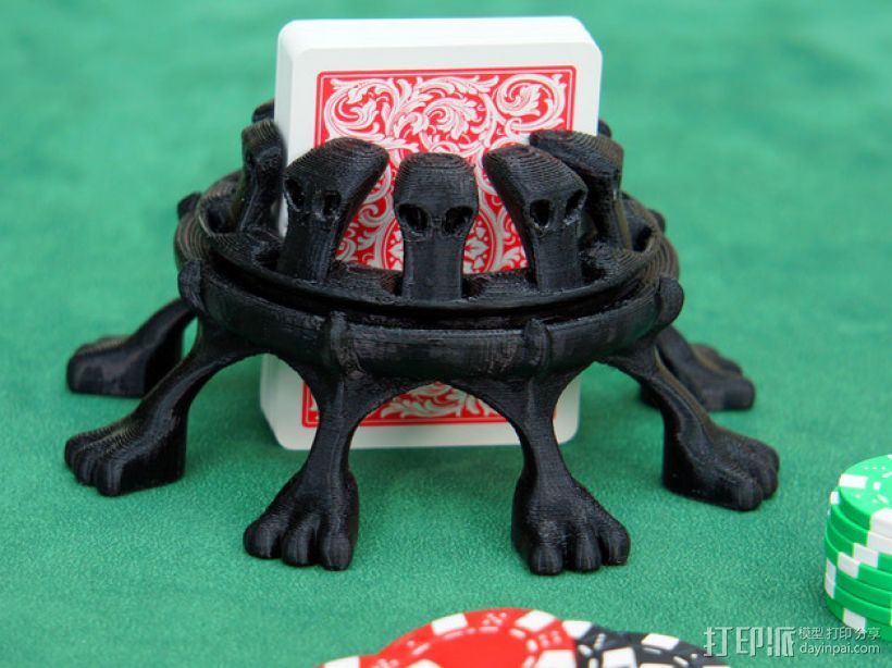 扑克牌架 3D打印模型渲染图