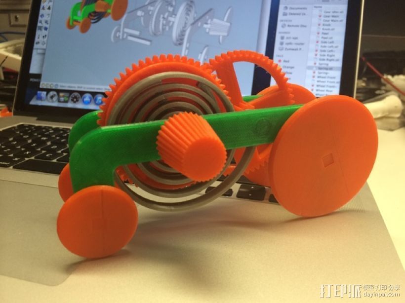 简易发动机装置 3D打印模型渲染图