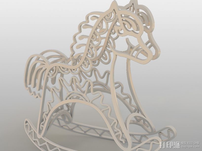 2014年马年吉祥 3D打印模型渲染图