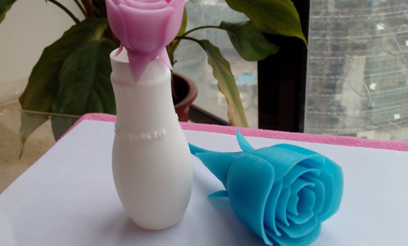 玫瑰花 3D打印实物照片