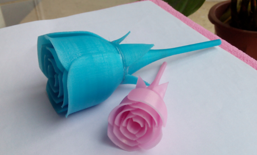 玫瑰花 3D打印实物照片