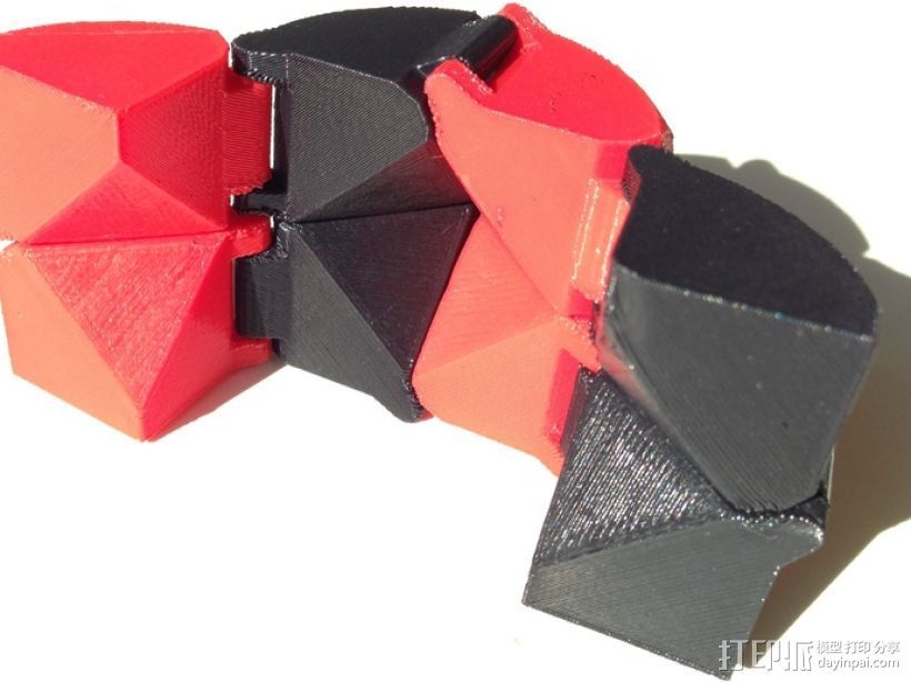 可折叠立方体 3D打印模型渲染图