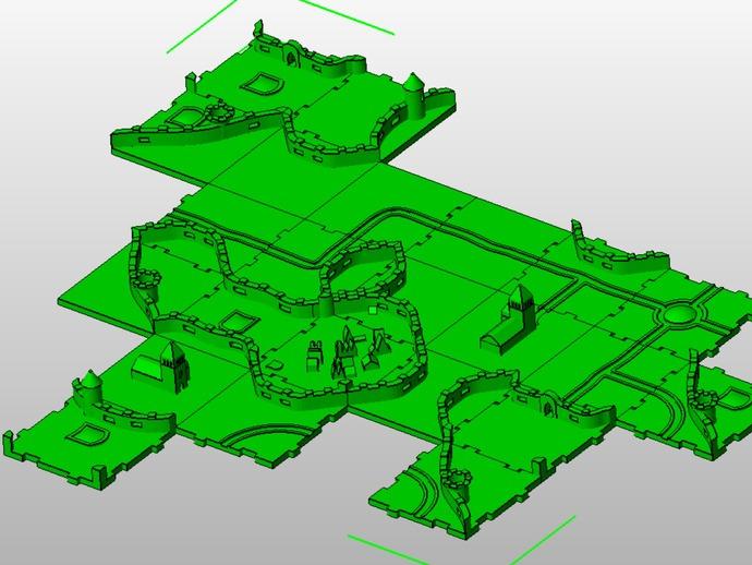 桌游《Carcassonne》模型