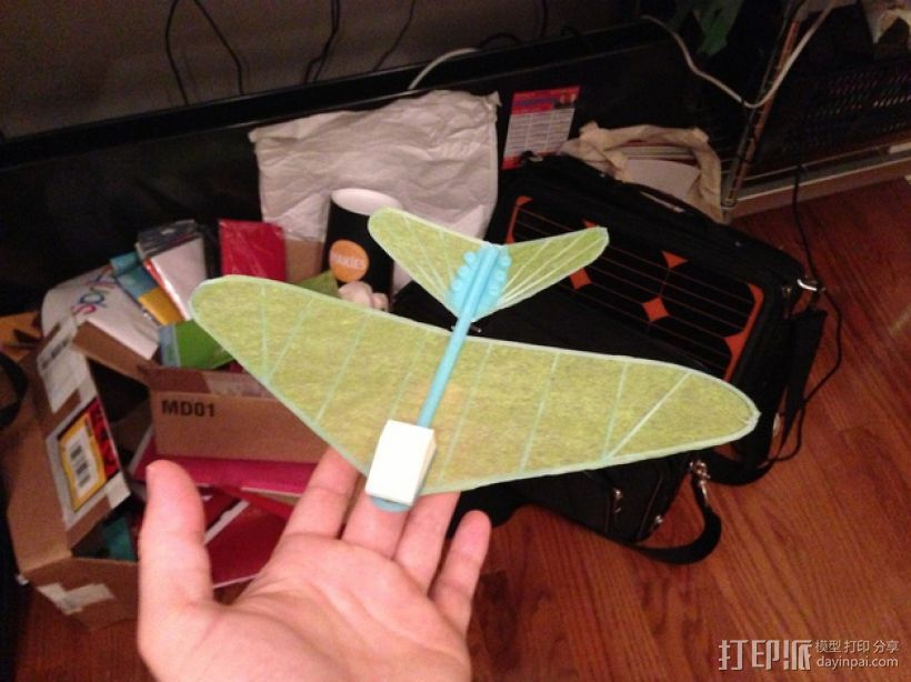 纸飞机 3D打印模型渲染图
