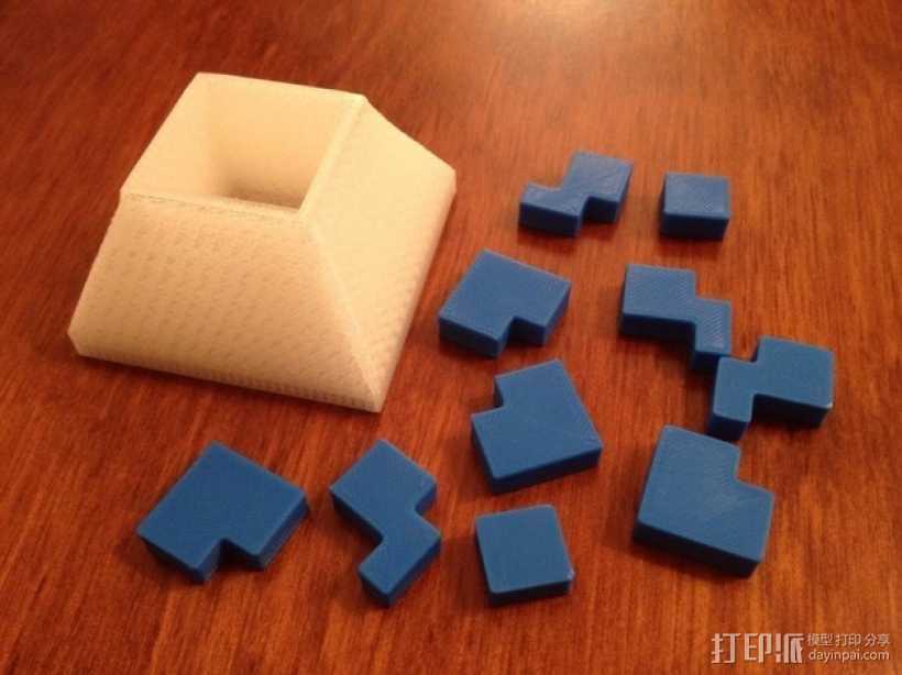 立方体拼图方块 3D打印模型渲染图