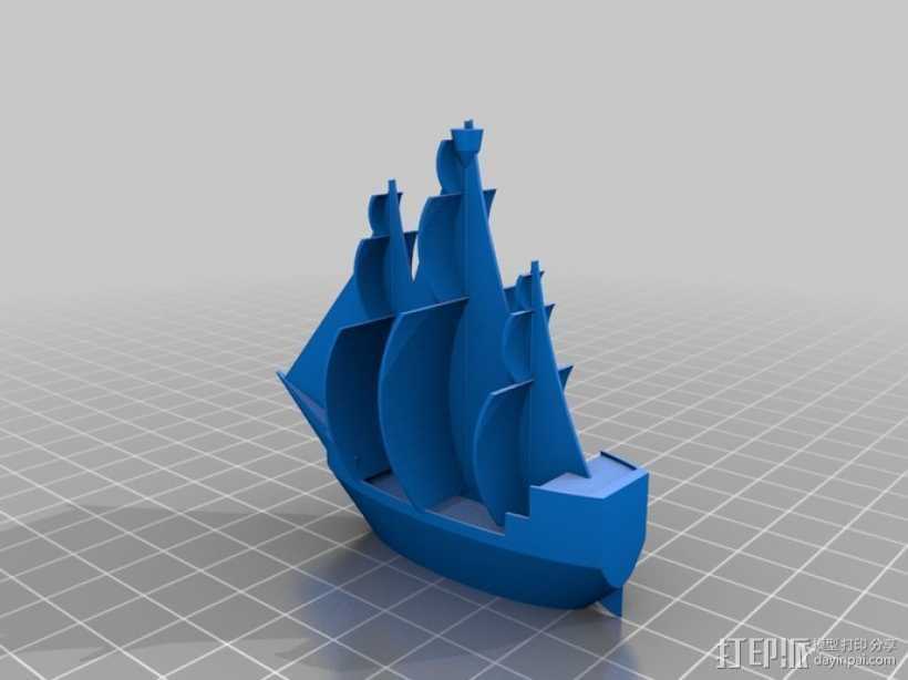 海盗船 3D打印模型渲染图