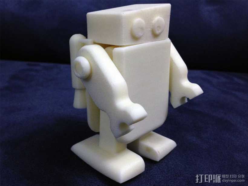 迷你机器人 3D打印模型渲染图