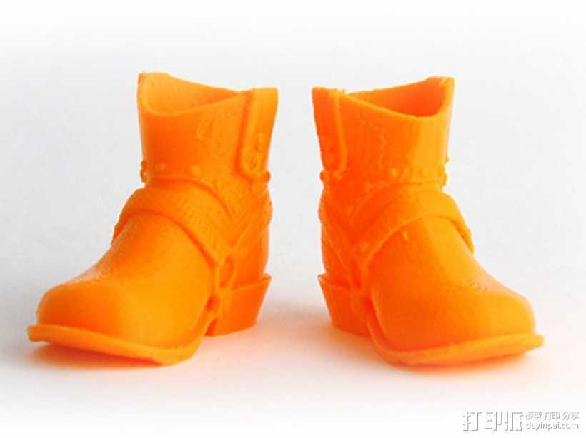 牛仔靴 3D打印模型渲染图