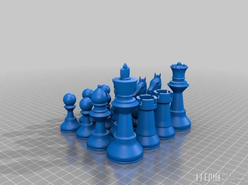 经典象棋 3D打印模型渲染图