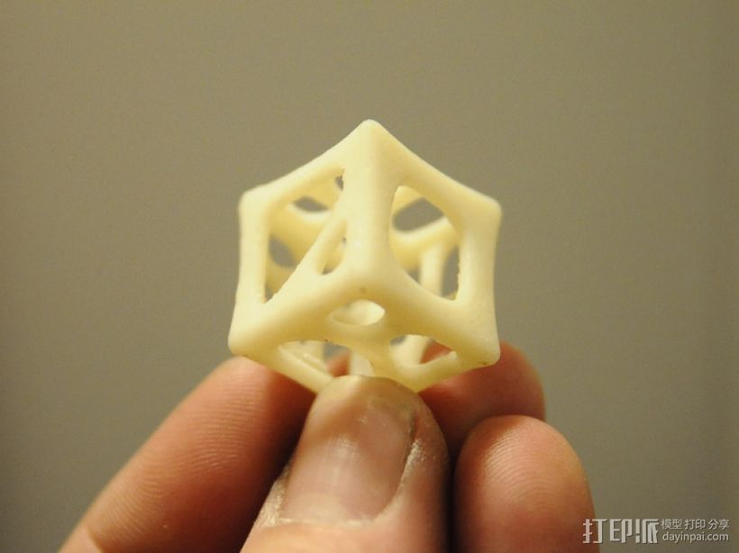 六面镂空立方体 3D打印模型渲染图