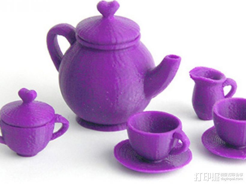 Makies茶具套件 3D打印模型渲染图