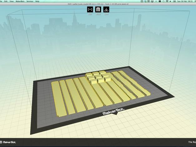 3D打印木质托盘模型