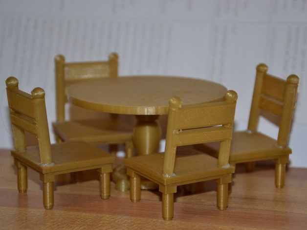 玩具屋桌椅 3D打印模型渲染图
