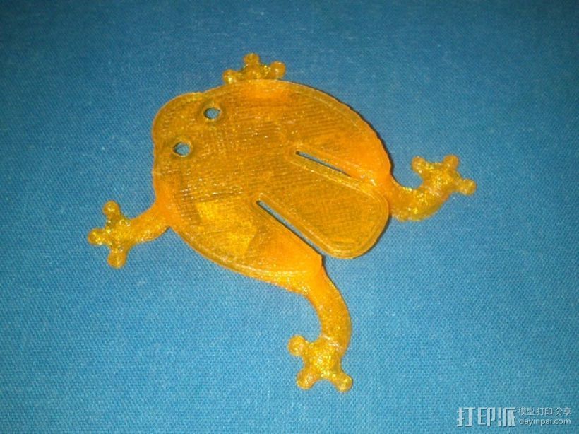 扁平的弹跳蛙 3D打印模型渲染图