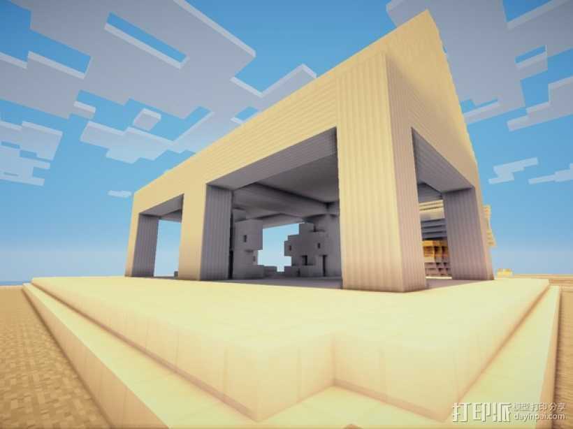 Minecraft：希腊神庙 3D打印模型渲染图