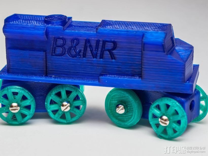 玩具火车柴油发动机模型 3D打印模型渲染图