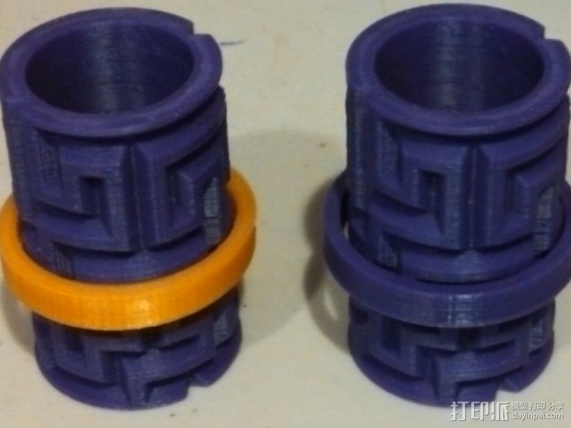 迷你圆柱体玩具 3D打印模型渲染图