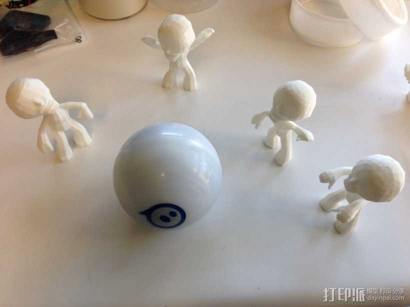 死亡滚球：僵尸模型 3D打印模型渲染图