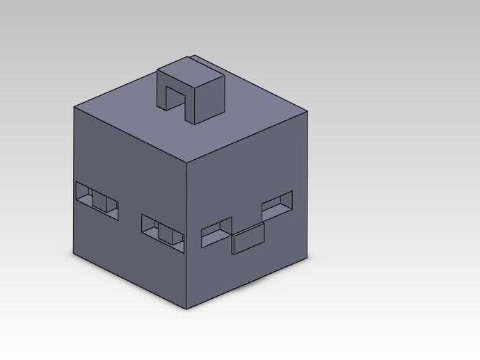 Minecraft人物钥匙扣模型