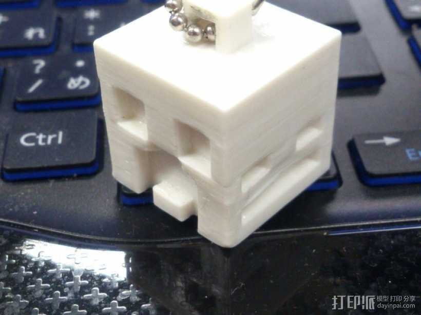 Minecraft人物钥匙扣模型 3D打印模型渲染图
