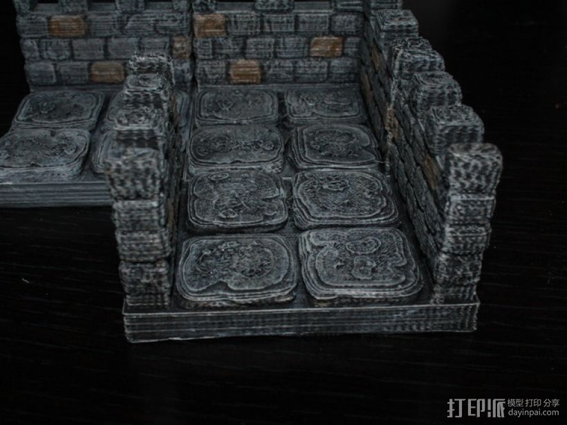 OpenForge雉堞走廊模型 3D打印模型渲染图