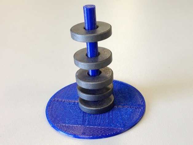 圆形磁铁标杆模型 3D打印模型渲染图