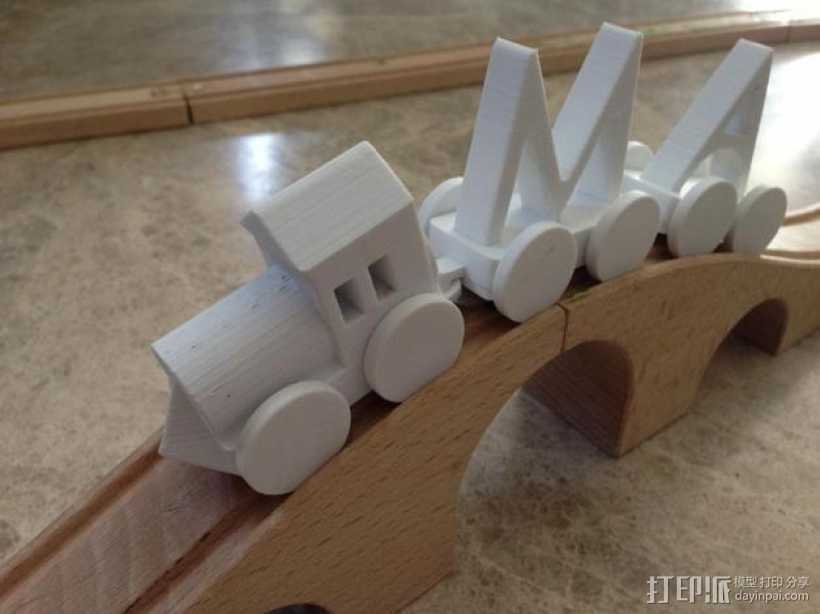 迷你玩具火车模型 3D打印模型渲染图