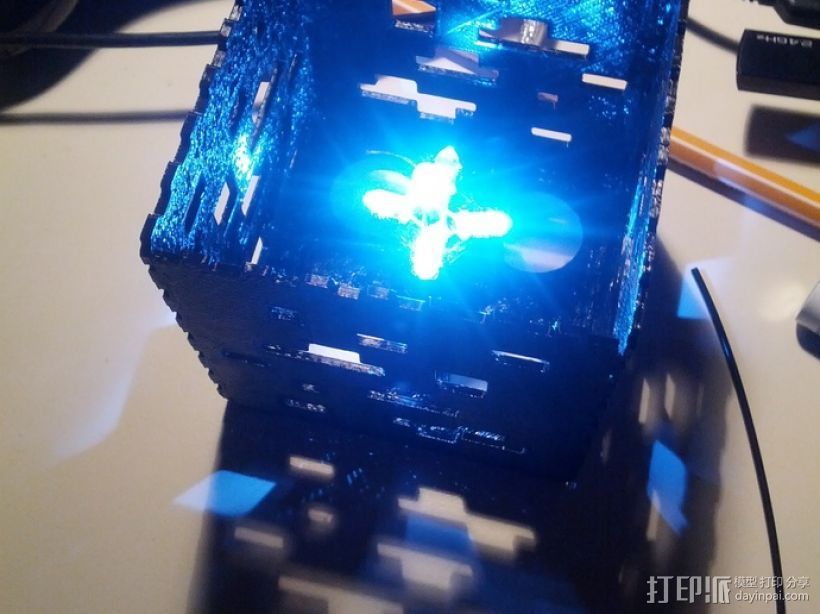 Minecraft：会发光的灯罩 3D打印模型渲染图