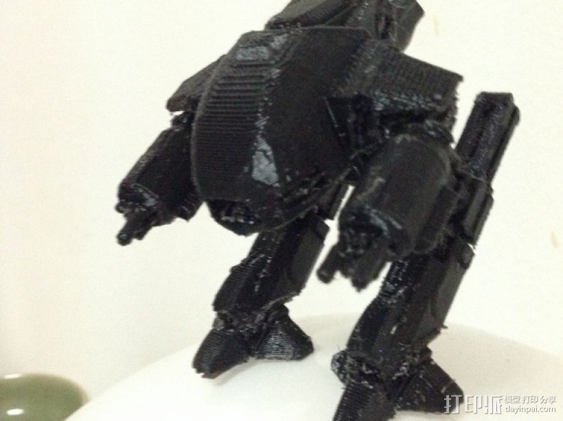 机械战警：ED-209机器人 3D打印模型渲染图