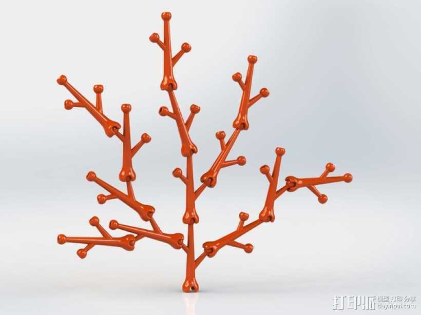 迷你树枝模型 3D打印模型渲染图
