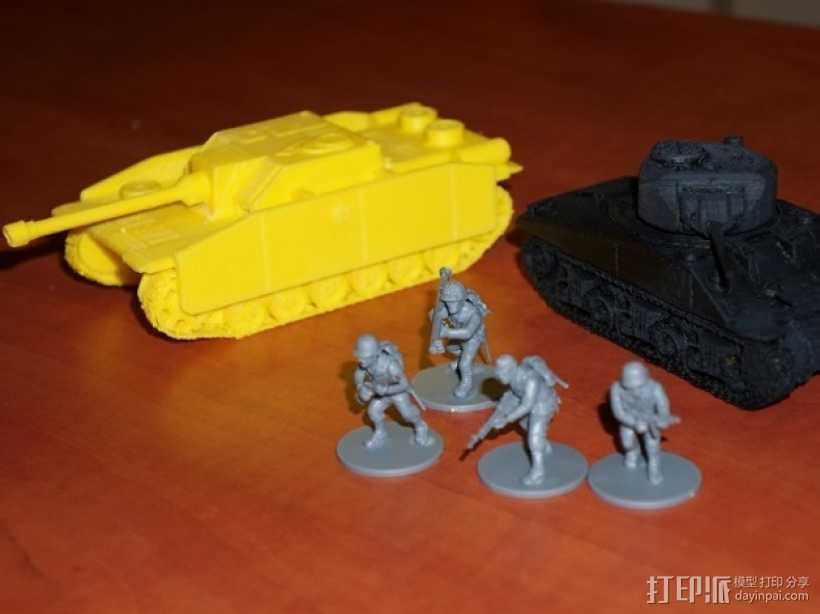 坦克：Stug自行突击炮 3D打印模型渲染图