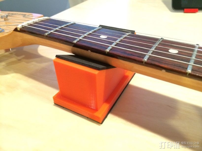 吉他琴颈支架 3D打印模型渲染图