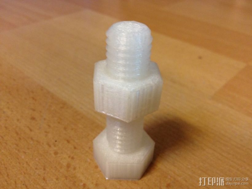 16毫米螺丝螺母 3D打印模型渲染图