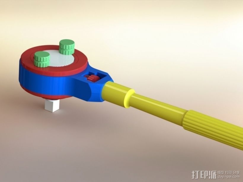 棘轮扳手 3D打印模型渲染图