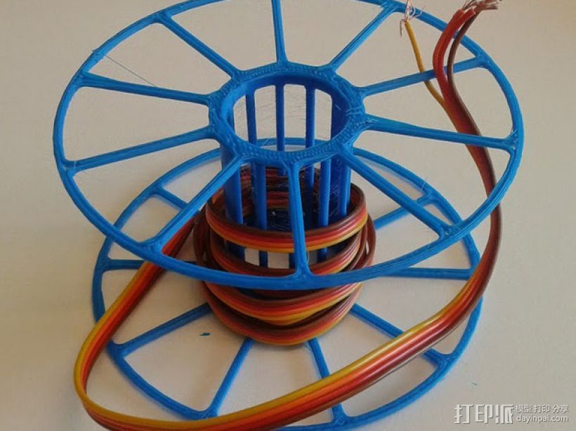 电缆卷绕器 3D打印模型渲染图