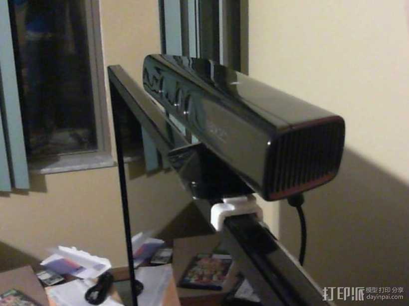 Kinect体感设备固定夹 3D打印模型渲染图