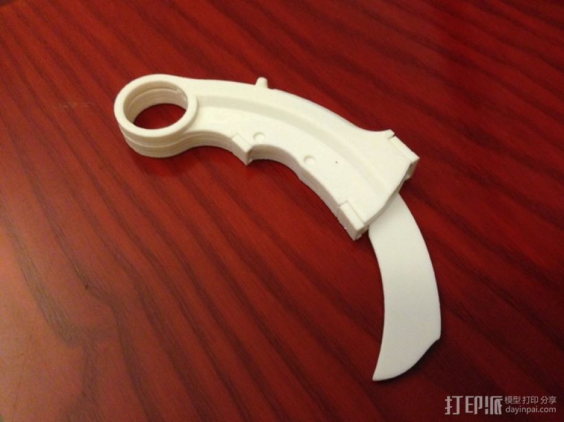 karambit爪刀 3D打印模型渲染图