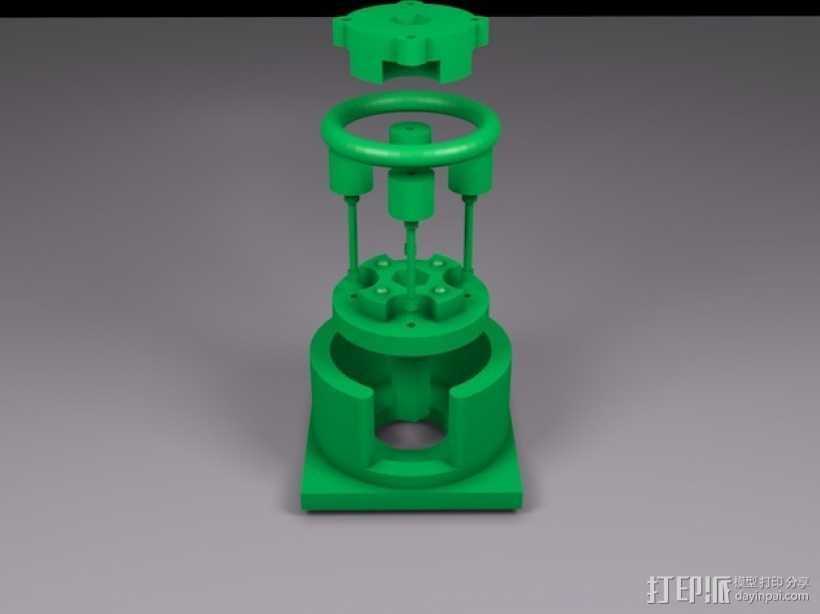 参数化蠕动泵 3D打印模型渲染图