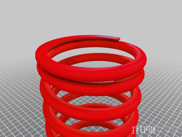 螺旋弹簧 3D打印模型渲染图