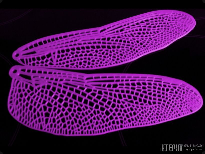 蜻蜓翅膀 3D打印模型渲染图