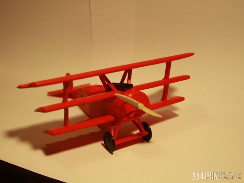 DR.1 三翼飞机 3D打印模型渲染图