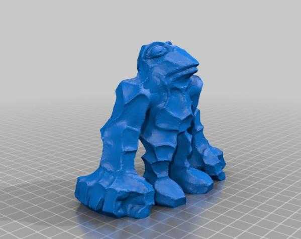 石蛙 3D打印模型渲染图