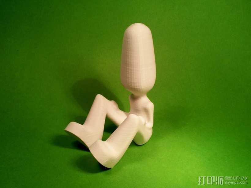 坐着的格力 玩偶 3D打印模型渲染图