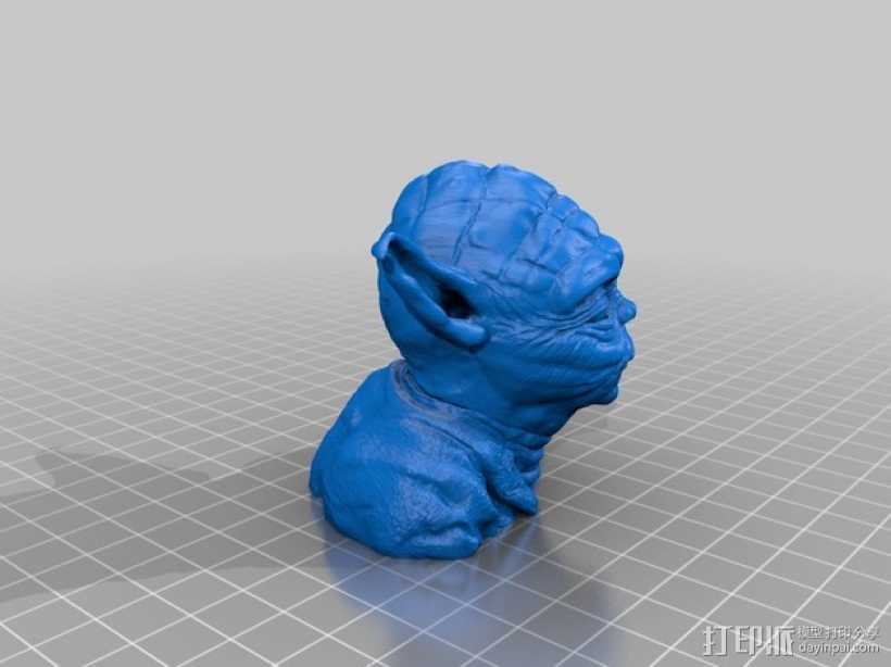 master yoda 尤达大师 3D打印模型渲染图