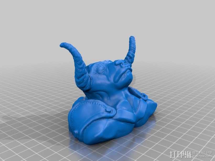 牛头怪 3D打印模型渲染图
