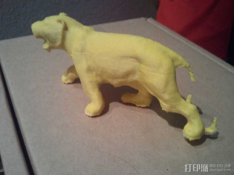 老虎 玩具 3D打印模型渲染图